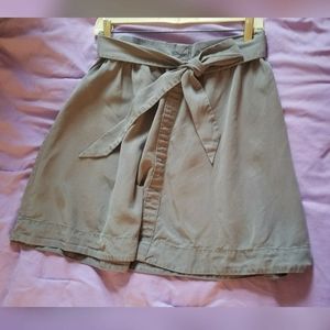 Loft Outlet Grey Pull On Tie Waist Skirt